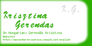krisztina gerendas business card