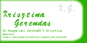 krisztina gerendas business card